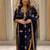 Navy Blue Color Embroidery And  Sequence Work Faux Georgette Salwar Suit