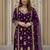 Wine Color Embroidery And  Sequence Work Faux Georgette Salwar Suit