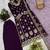 Wine Color Embroidery And  Sequence Work Faux Georgette Salwar Suit
