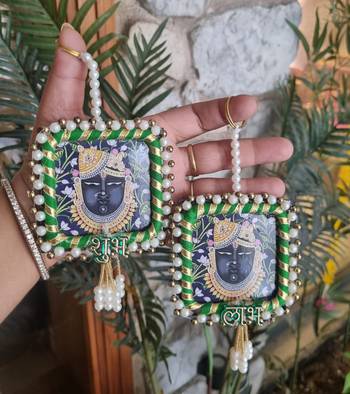 handmade traditional shrinath ji hanging for decoration hanging toran for home decor (pack of 2) 3