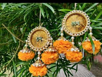 handmade door hanging decorative latkanhome temple office decor (pack of 2)  1