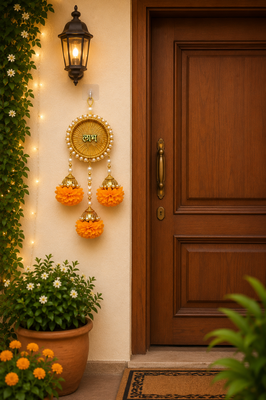 handmade door hanging decorative latkanhome temple office decor (pack of 2)  3
