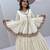 Off-White Multi Lace Cotton Navratri Lahenga Choli and Kediyu 