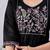 Black cotton embroidered kurta set