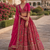 rani pink color Embroidered Peacock and thread Real Mirror Handwork Sequins work silk blend Lehenga Choli set