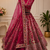 rani pink color Embroidered Peacock and thread Real Mirror Handwork Sequins work silk blend Lehenga Choli set