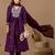 Wine cotton blend embroidered kurta set