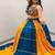 Mustard Embroidery work and Mirror Work Rayon Navratri Lahenga Choli Set