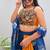 Mustard Embroidery work and Mirror Work Rayon Navratri Lahenga Choli Set