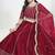 Red Art Silk Embroidered Lehenga Choli