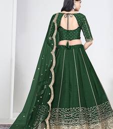 Green Art Silk Embroidered Lehenga Choli