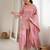 Dusty pink roman  silk  embroidery party wear sharara suit set