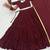 Brown Color Real Handmade Mirror Work Cotton Navratri Lahenga Choli Set
