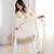 White pure soft crunshy silk embroidery sharara suit