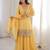 Yellow pure soft crunshy silk embroidery sharara suit