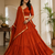 Orange Handmade Mirror Work Cotton Navratri Lahenga Choli Set