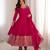 Pink  vichitra silk embroidery party wear anarkali  suit set