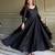 Black fuax georgette embroidery party wear anarkali  suit set
