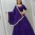Purple Handmade Mirror Work Cotton Navratri Lahenga Choli Set