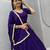 Purple Handmade Mirror Work Cotton Navratri Lahenga Choli Set