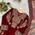 maroon color embroidery work geogette salwar suit