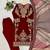 maroon color embroidery work geogette salwar suit