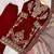 maroon color embroidery work geogette salwar suit