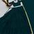 Dark Green Handmade Mirror Work Cotton Navratri Lahenga Choli Set