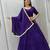 Garba Special Purple Cotton Lehenga Choli with Handmade Mirror Work