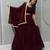 Garba Special Maroon Cotton Lehenga Choli with Handmade Mirror Work