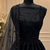 black color Sequins and Thread work Zardosi style Embroidery net Lehenga Choli set