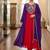 purple color embroidery sequences work chanderi salwar suit