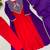 purple color embroidery sequences work chanderi salwar suit