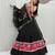 Black Color Real Mirror Work position print Silk Blend Navratri Lahenga Choli Set