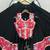 Black Color Real Mirror Work position print Silk Blend Navratri Lahenga Choli Set