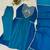 teal color embroidery sequences work chanderi salwar suit