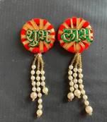 handmade shubh labh beads door hanging decorative wall hanging for home decoration (set of 1)