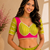 parrot Green Color Lace Work Roman silk_Blend Lehenga Choli
