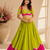 parrot Green Color Lace Work Roman silk_Blend Lehenga Choli