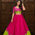 Rani Pink Lace Work Roman silk_Blend Lehenga Choli
