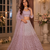 Peach color Designed Pattern Embroidered and Sequins Work net Lehenga Choli set