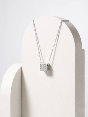925 sterling silver chevron cz geometric pendant necklace for women 3