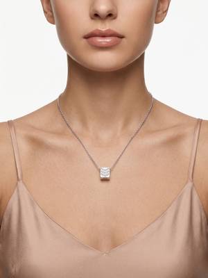 925 sterling silver chevron cz geometric pendant necklace for women 4