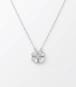 925 sterling silver mother of pearl four leaf clover cz pendant necklace for women