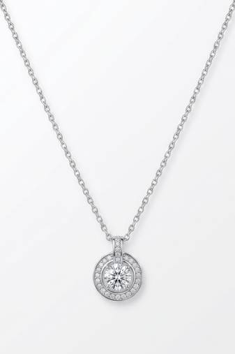 925 sterling silver halo cz solitaire pendant necklace for women
