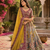 multicolor color Hand mirror Work Multi thread Zari and Dori work silk blend Lehenga Choli set