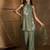 Wome's light olive silk blend straight kurti palazzo set with dupatta