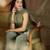 Wome's light olive silk blend straight kurti palazzo set with dupatta