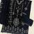 Black velvet semi stitched suit with embroidery & sequence work