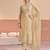 Beige siffon semi stitched suit with embroidery & sequence work